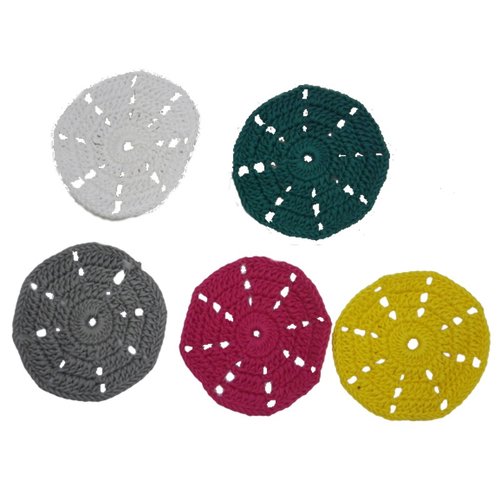 Lot de 5 sous-verres multicolores