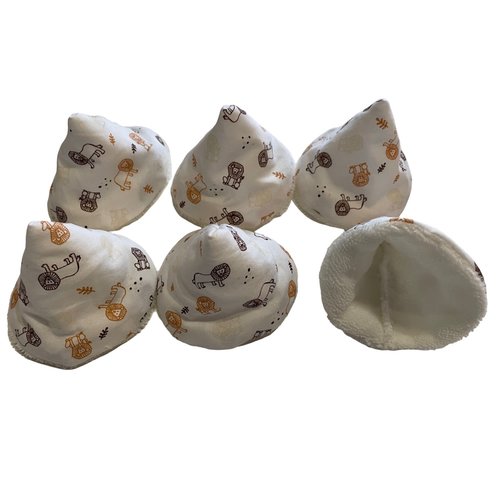 Lot de 6 tipis pare pipi lions oranges et marrons