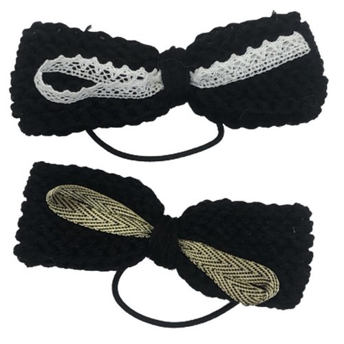 Lot de 2 chouchous / élastiques noirs