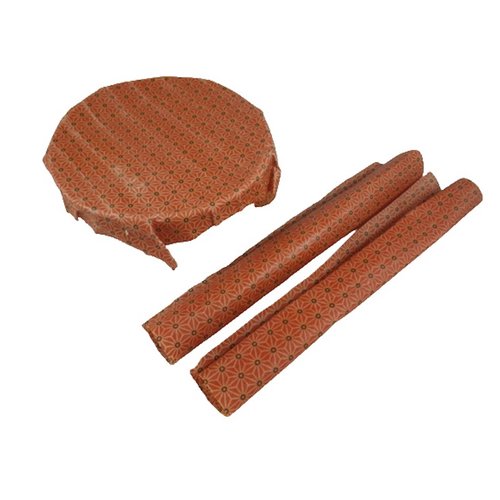 Lot de 3 bee wrap motif géométrique orange