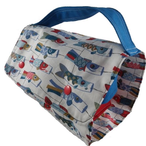 Mug bag poissons rouges et bleus