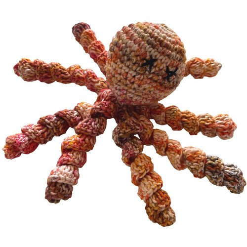 Pieuvre coloris chiné orange