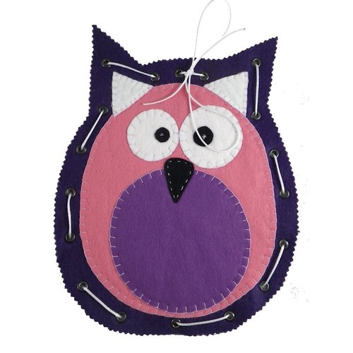 Jeu de laçage / chouette / hibou / inspiration montessori