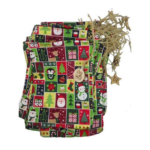 Calendrier de l'avent rouge et vert