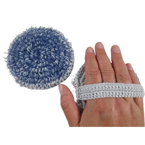 Éponge bleue et grise