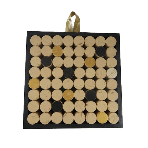 Tableau en liège décoratif noir et doré