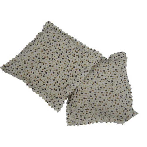 Chaufferettes / pocket bouillottes sèches écrues à pois marrons et beiges / bouillotte de poche
