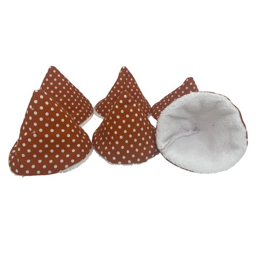 Lot de 6 tipis pare pipi oranges à pois blancs