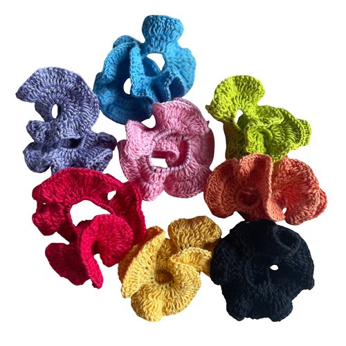 Lot de 8 chouchous / élastiques au crochet