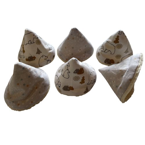 Lot de 6 tipis pare pipi ours polaires et étoiles