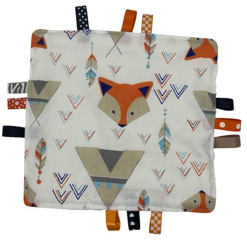 Doudou étiquettes renards et tipis