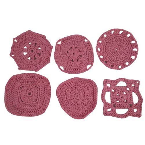 Lot de 6 sous-verres roses