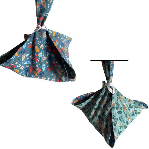 Sac à tarte réversible motifs automnaux n°3