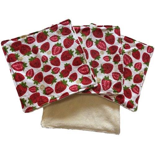 Essuie-tout lavable motif fraises