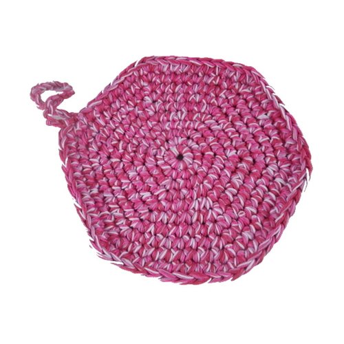 Dessous de plat chiné rose au crochet