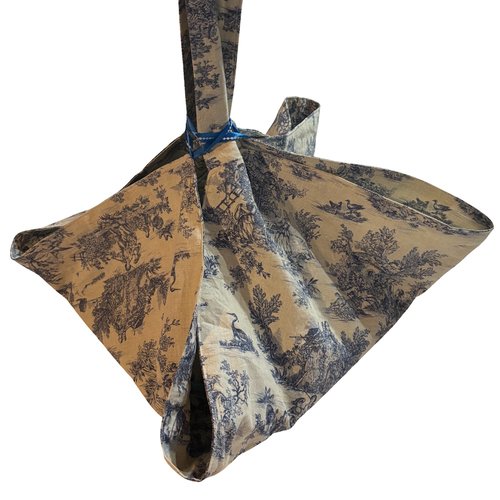 Sac à tartes motif bucolique bleu