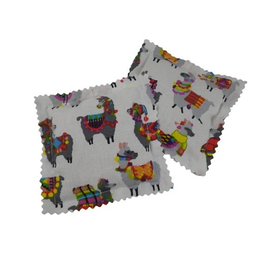 Chaufferettes / pocket bouillottes sèches lamas multicolores / bouillotte de poche