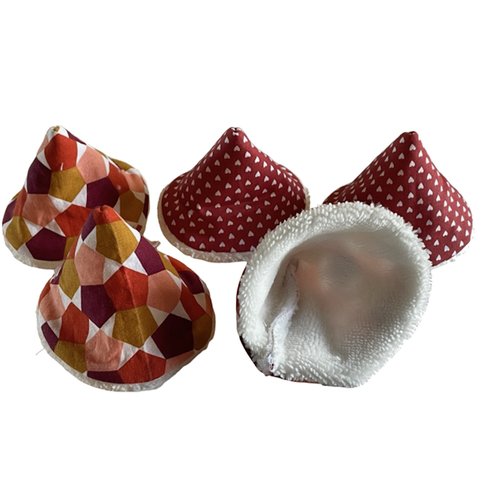 Lot de 5 tipis pare pipi rouges et motif géométrique