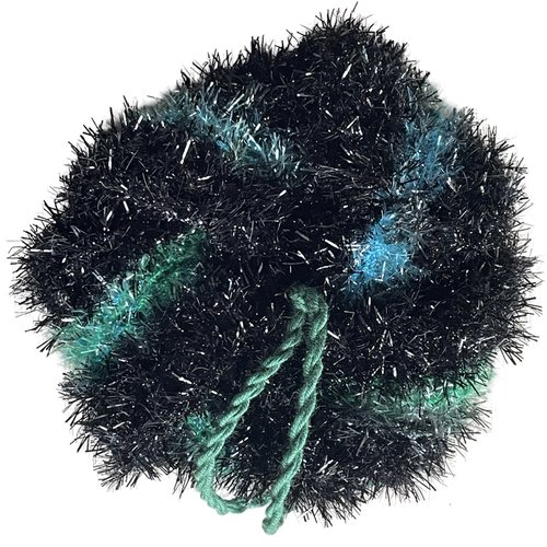 Tawashi fleur noire et verte / éponge écologique