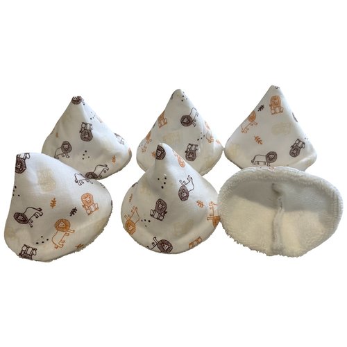 Lot de 6 tipis pare pipi lions marrons et oranges