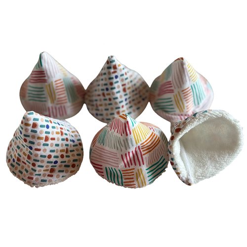 Lot de 6 tipis pare pipi motifs géométriques