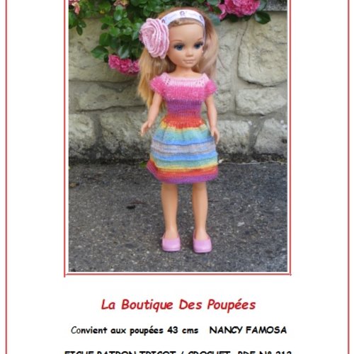 Fiche patron pdf tuto n212 vêtements tricot/crochet compatible nancy famosa, vidal rojas