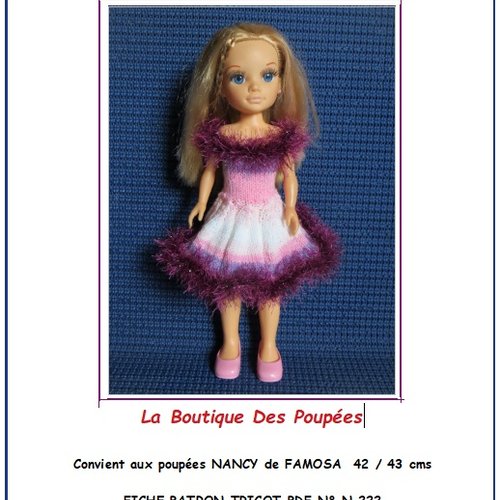 compatible poupée Nancy de Famosa Vêtements de poupée 