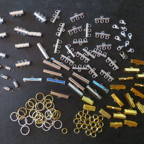 Lot de différentes pièces pour la fabrication de bijoux