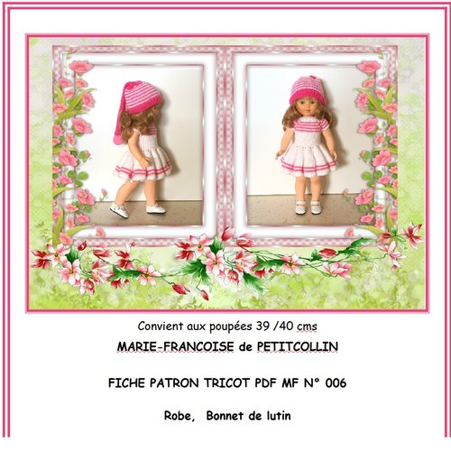 Fiche patron n° mf06 habits tricotés poupée marie françoise de petitcollin