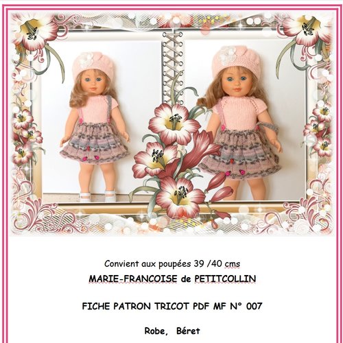 Fiche patron n° mf07 habits tricotés poupée marie françoise de petitcollin