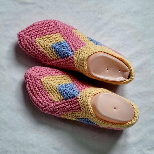 Chaussons en alpaga tricotés à la main – chaussons d'intérieur  – confortables et chauds –