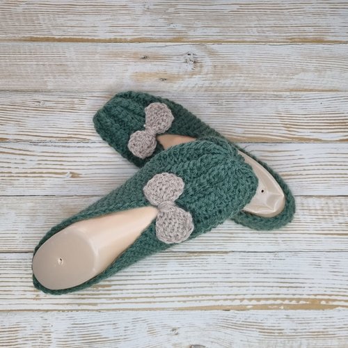 Chaussons en alpaga tricotés à la main – chaussons d'intérieur unisexes – confortables et chauds –