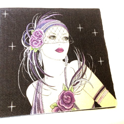 Serviette en papier femme année 30