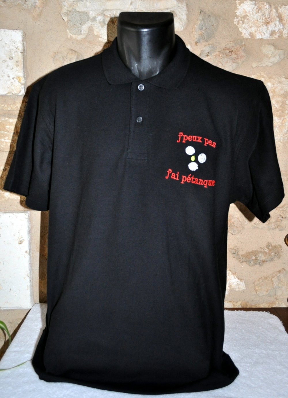 Polo Brode Pour Bouliste Je Peux Pas J Ai Petanque Blanc Ou Noir Un Grand Marche