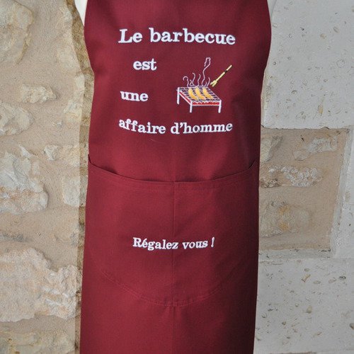 Tablier barbecue - homme - rigolo - tablier de cuisine - cadeau