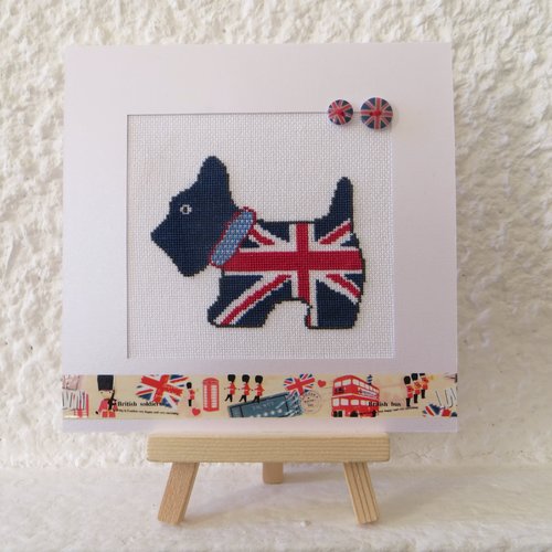 Carte Brodee Point De Croix Scottish So Britanique Fete Des Meres Anniversaire Toutes Occasions Un Grand Marche