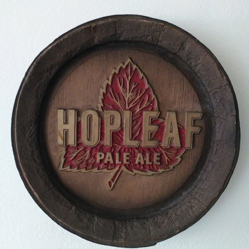 Objet publicité bière hopleaf, production des ateliers jillich,