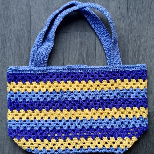 Sac cabas tote bag style provençal en granny