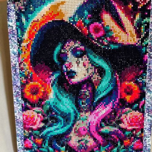 Tableau décoratif sorcière halloween