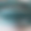 1 m cordon suédine cloutée turquoise à rivet / clous argentés  5 x 2 mm 