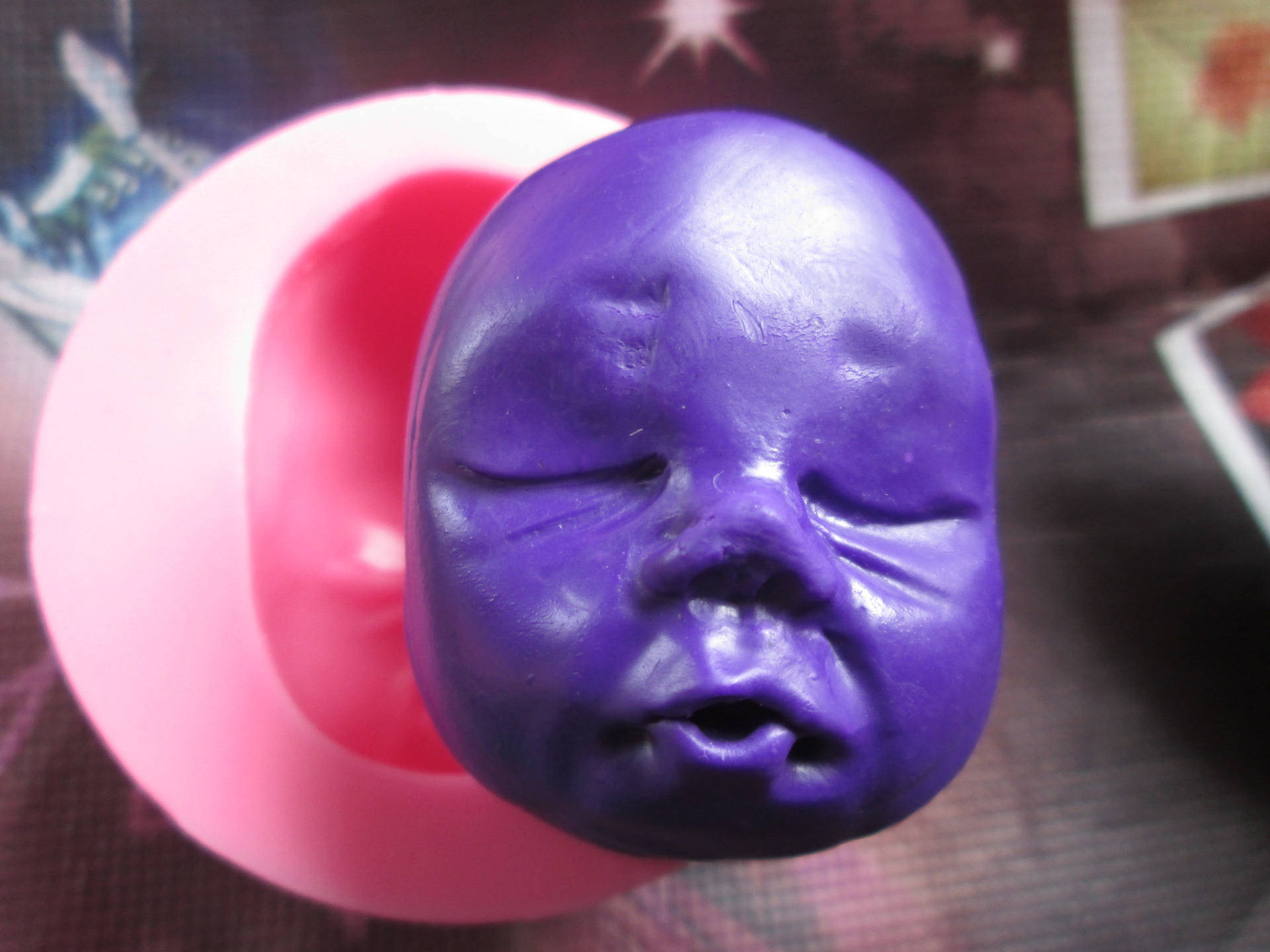 Moule Silicone Visage Bebe Figurine 3d Pour Fimo Platre Et Autres Pates Polymeres Un Grand Marche