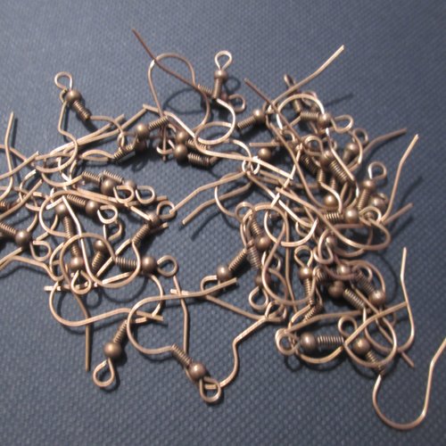 Crochets boucles d'oreilles - cuivre - 18 mm - fer