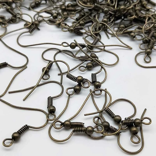 Crochets boucles d'oreilles - bronze - 18 mm - fer