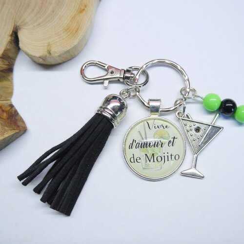 Porte-clés personnalisé  - idée cadeau femme - porte clé inscription d'amour et de mojito | cadeau copine, amie,  evjf