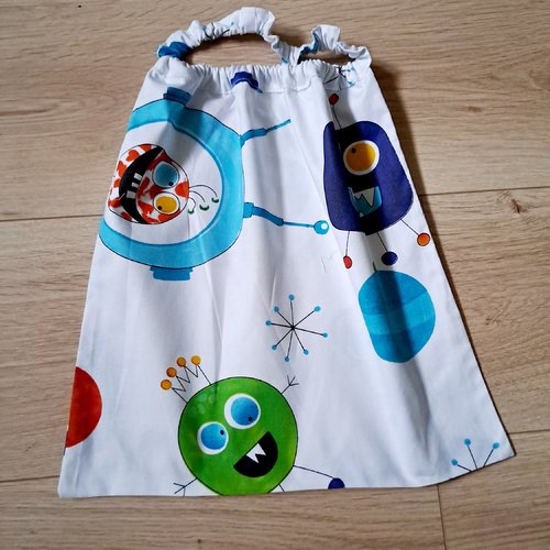 Serviette elastique de table, serviette de cantine élastique pour enfant - motifs extra-terrestres