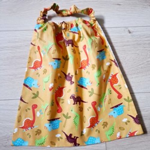 Serviette elastique de table, serviette de cantine élastique pour enfant - motifs dinosaure