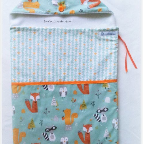 Nid d'ange aux renards et sapins 0-6 mois