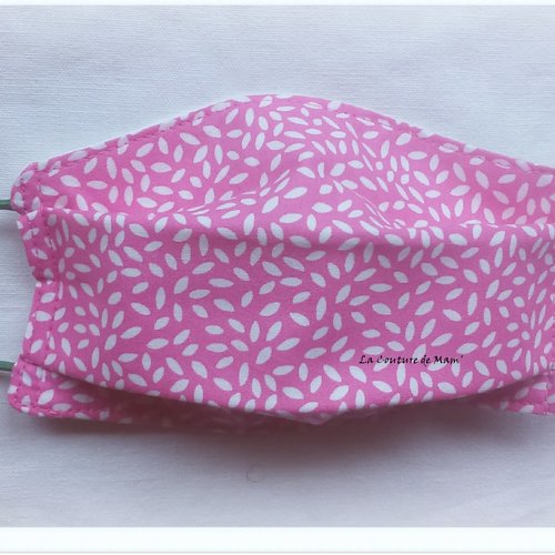 Masque alternatif enfant 3/9 ans roses & grains de riz