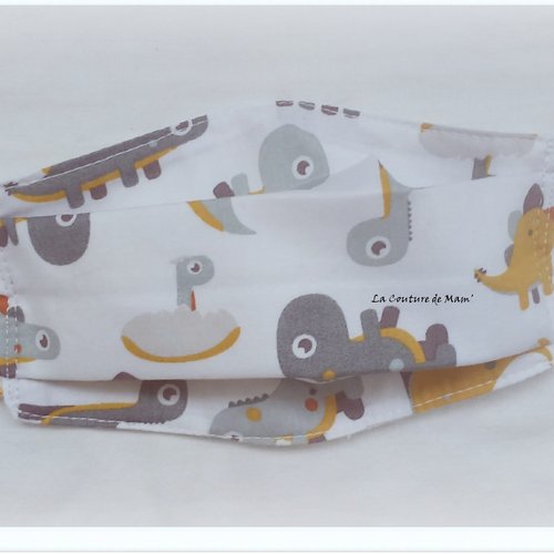 Masque alternatif enfant 3/9 ans imprimé dinausores