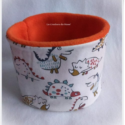 Tour de cou bébé 6/12 mois - dinosaure/orange